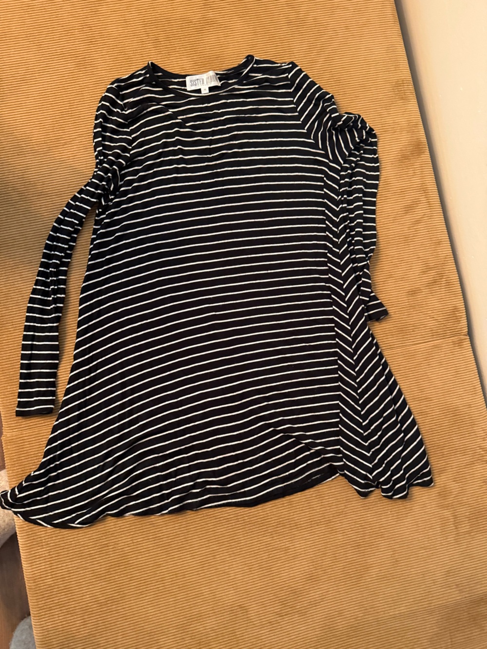 Classic Black & White Striped Women's Swing Dress